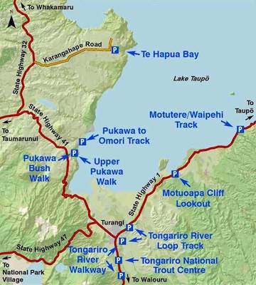 Turangi Walks Track Map